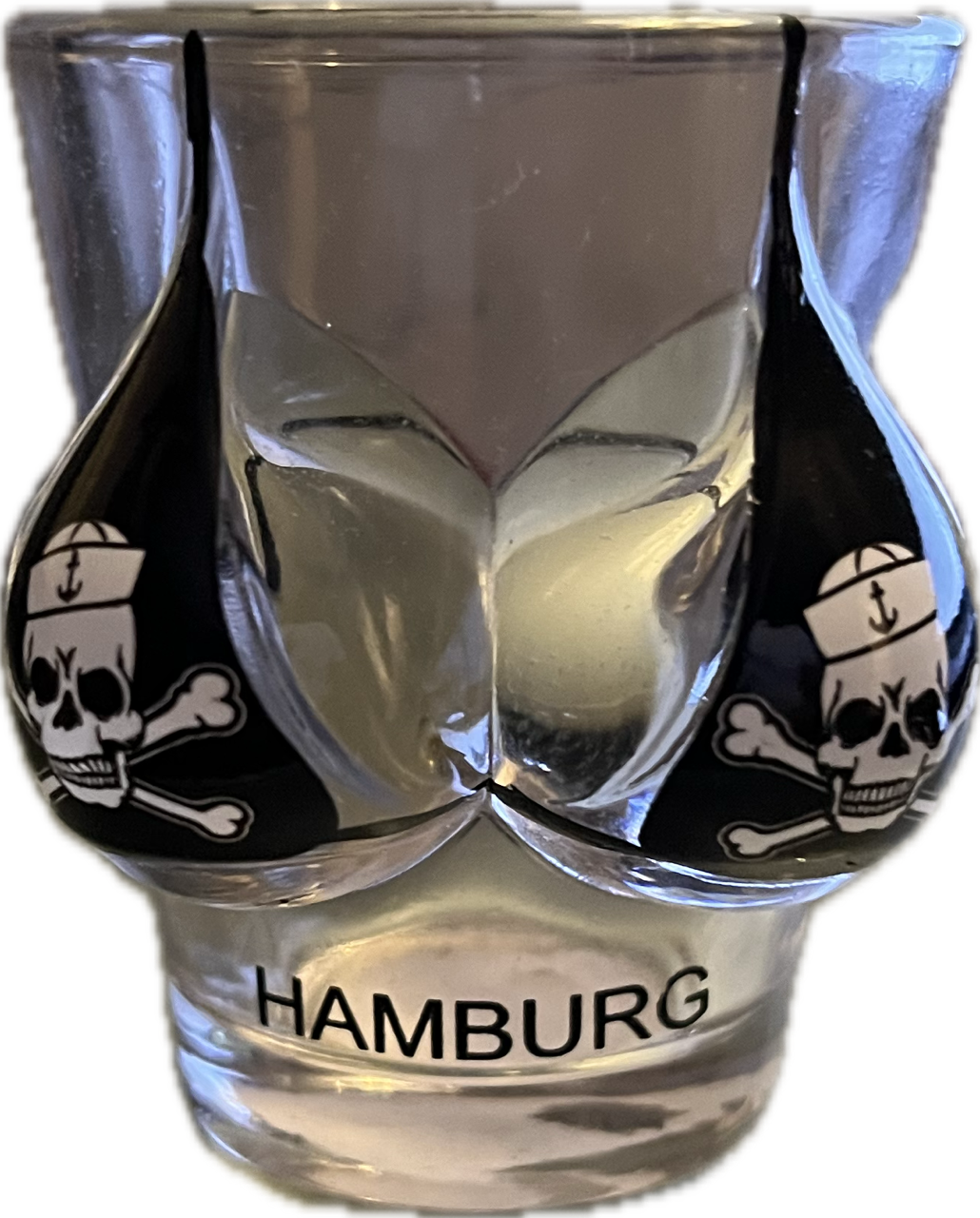 Schnapsglas Hamburg, Brüste und Bikini, Souvenir, Schnapsglas
