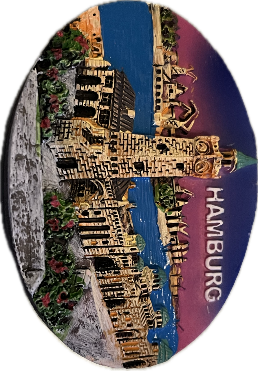Hamburg Premium Magnet Landungsbrücken Hafen Souvenir Germany