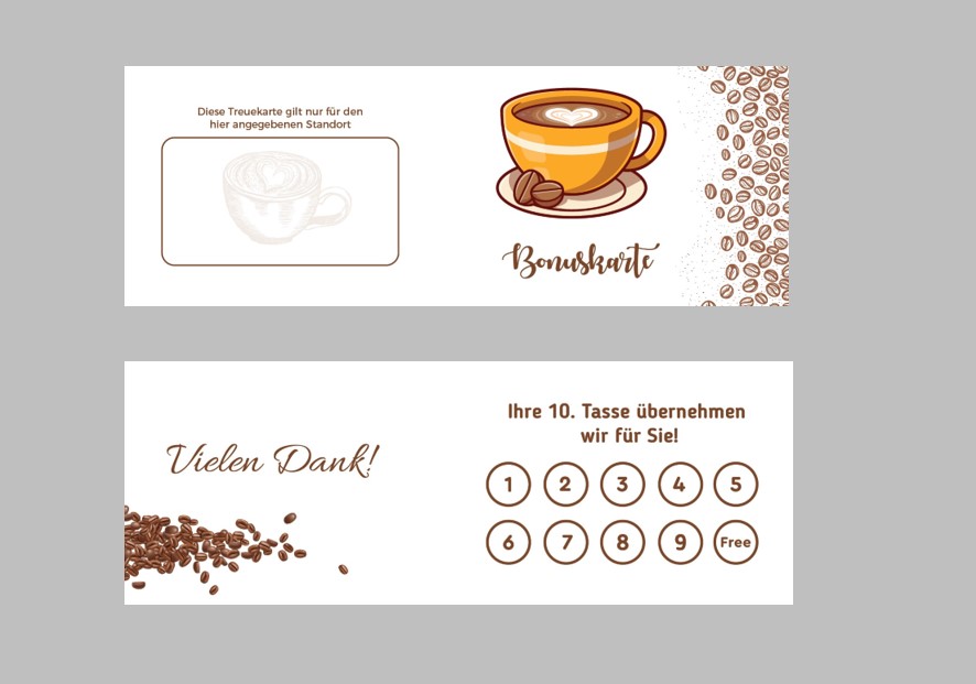 100 St. Bonuskarten "Kaffee"